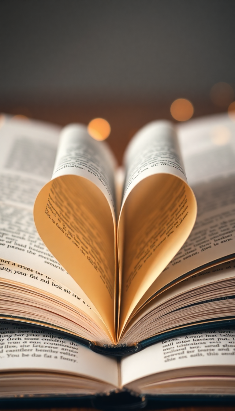 Noble Book Heart Romantic Aesthetic Wallpaper