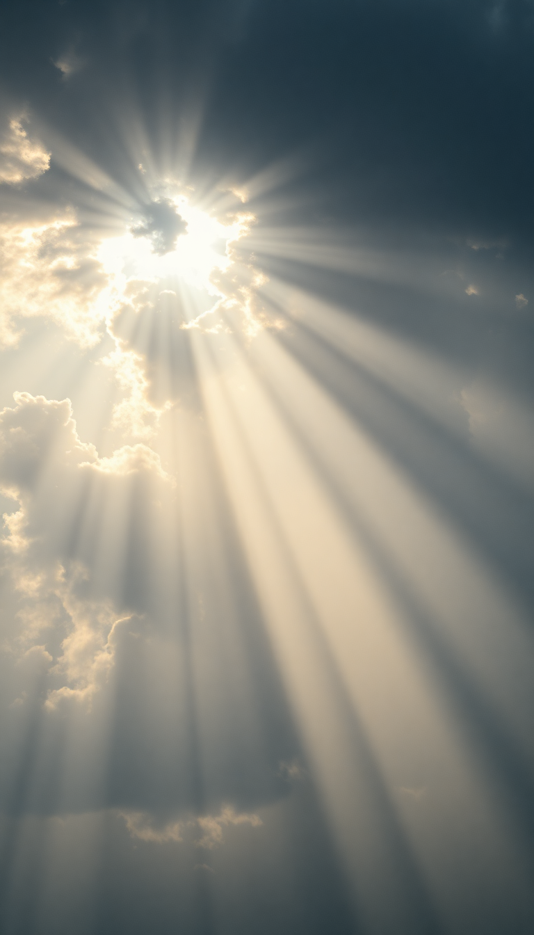 Sun Rays Through Storm Clouds God Photorealistic Select Wallpaper