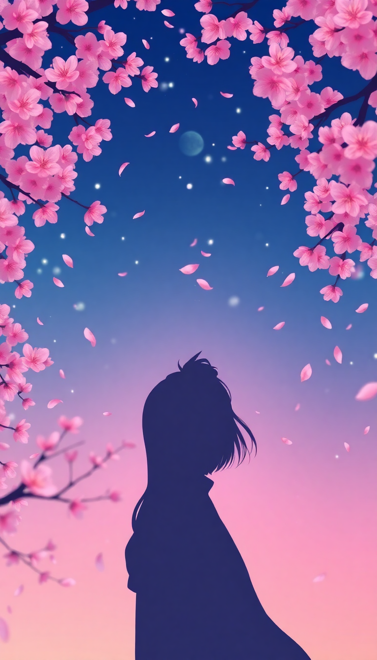 Smooth Anime Falling Petals Blossom Anime Wallpaper