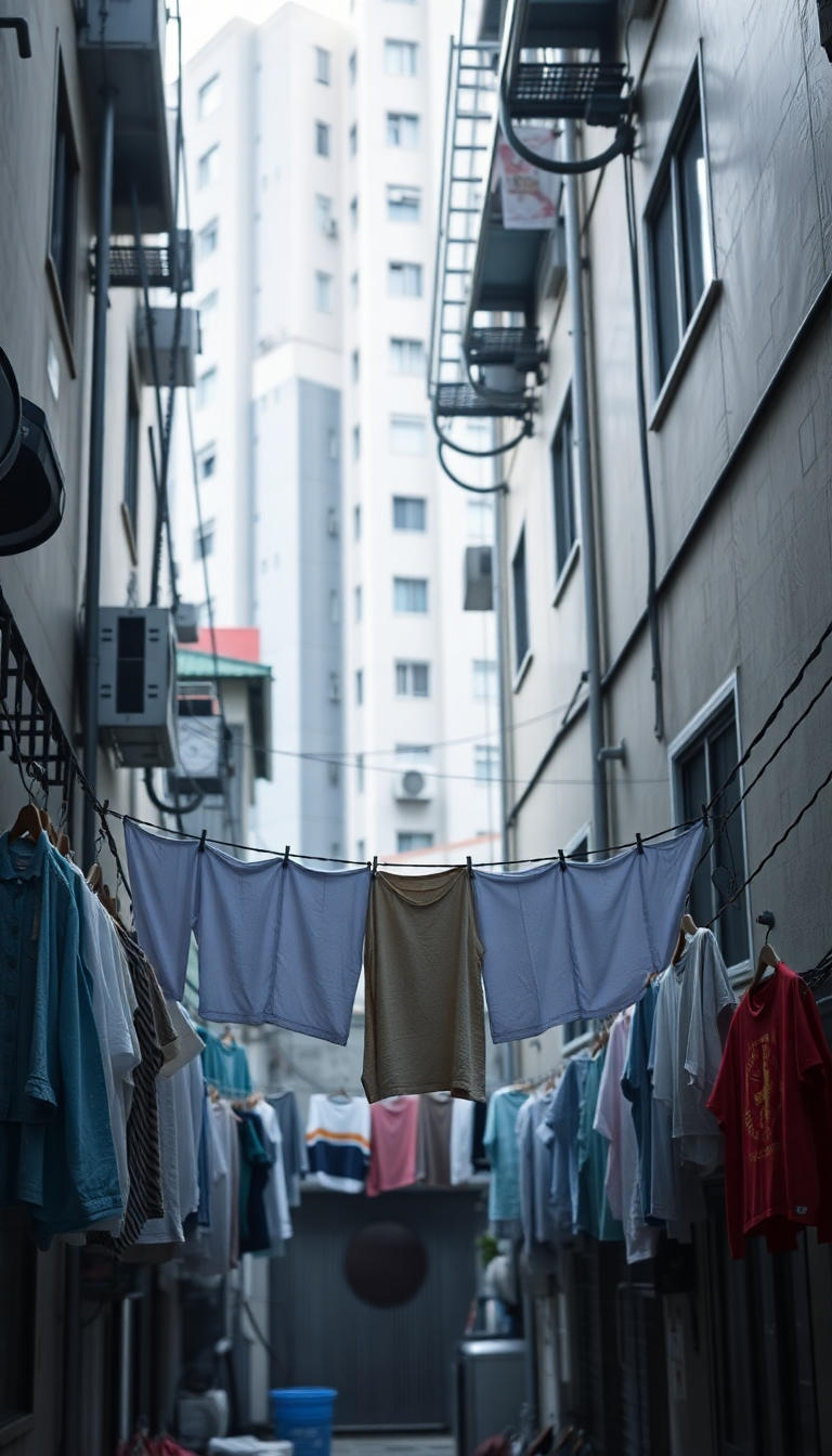 Density Apartments Laundry Hanging Cyberpunk Edition Wallpaper