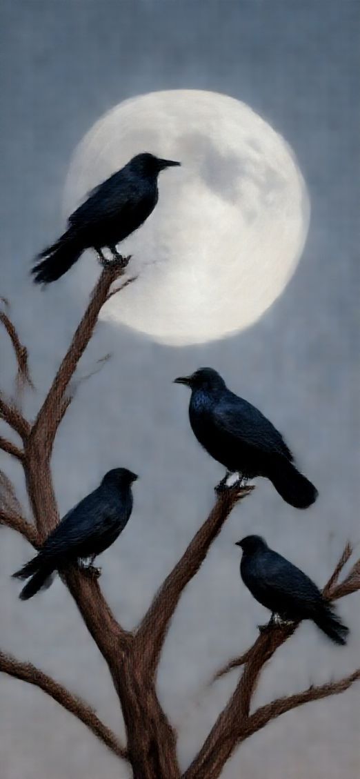 Warm Grand Ravens On Dead Wallpaper