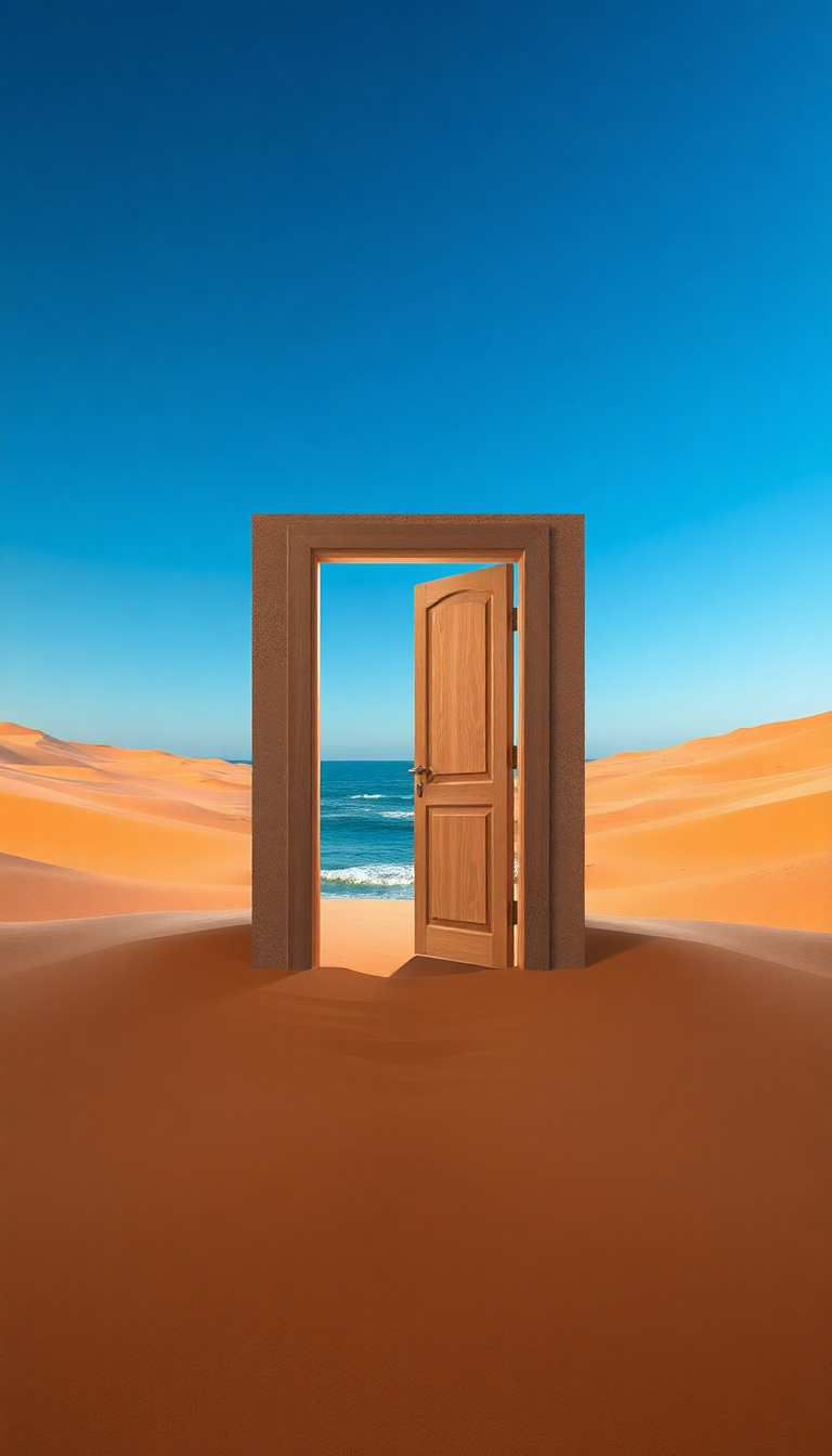 Door Standing Alone Romantic HD Wallpaper