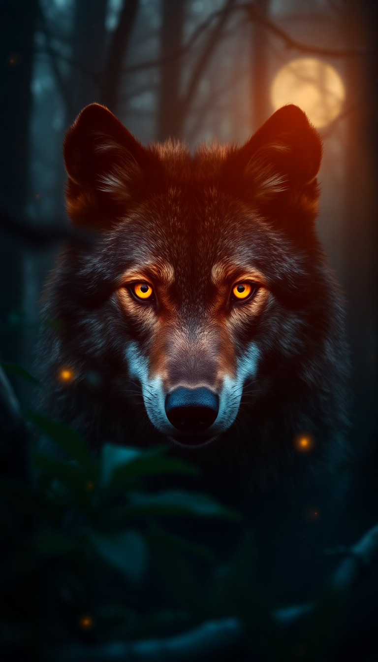 Vivid Supreme Wolf Eyes Glowing Wallpaper