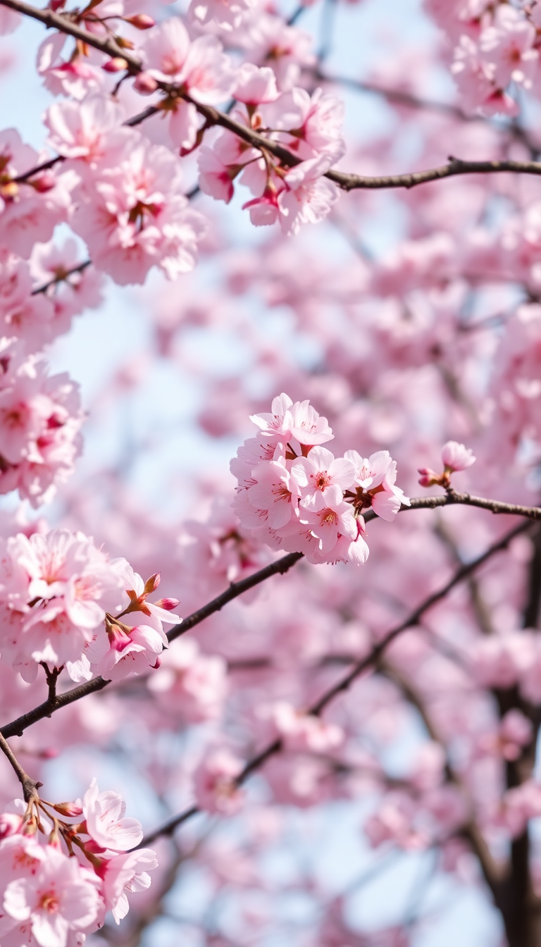 Japan Peak Bloom Pink Nature Plus Wallpaper