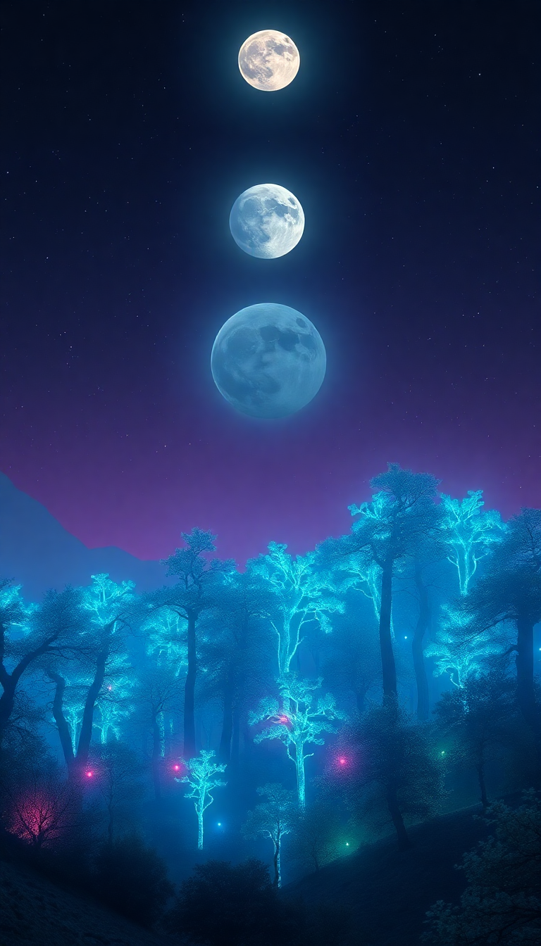 Exquisite Distant On Forest Alien Digital art Wallpaper