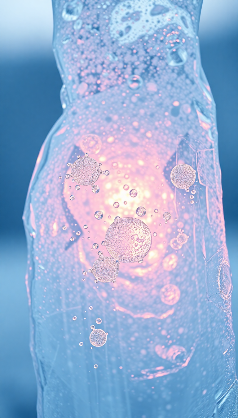 Photorealistic Primal Texture Frozen Bubbles Wallpaper