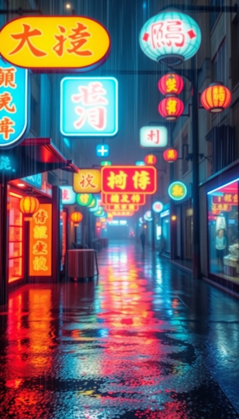 Neon Signs Chinese Enchanting HD Wallpaper