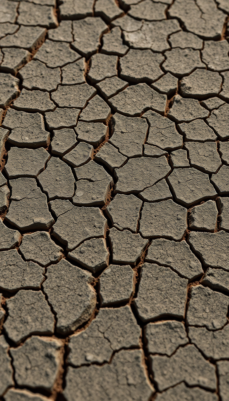 Romantic Cracked Drought Texture Photorealistic Wallpaper