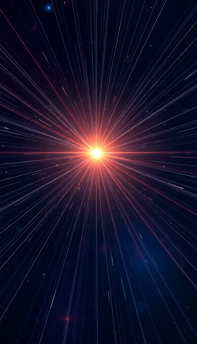 Digital art Pristine Star Emitting Beams Wallpaper