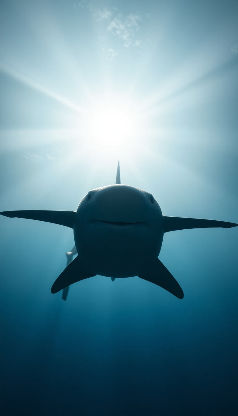 Dark Warm Shark Silhouette From Wallpaper