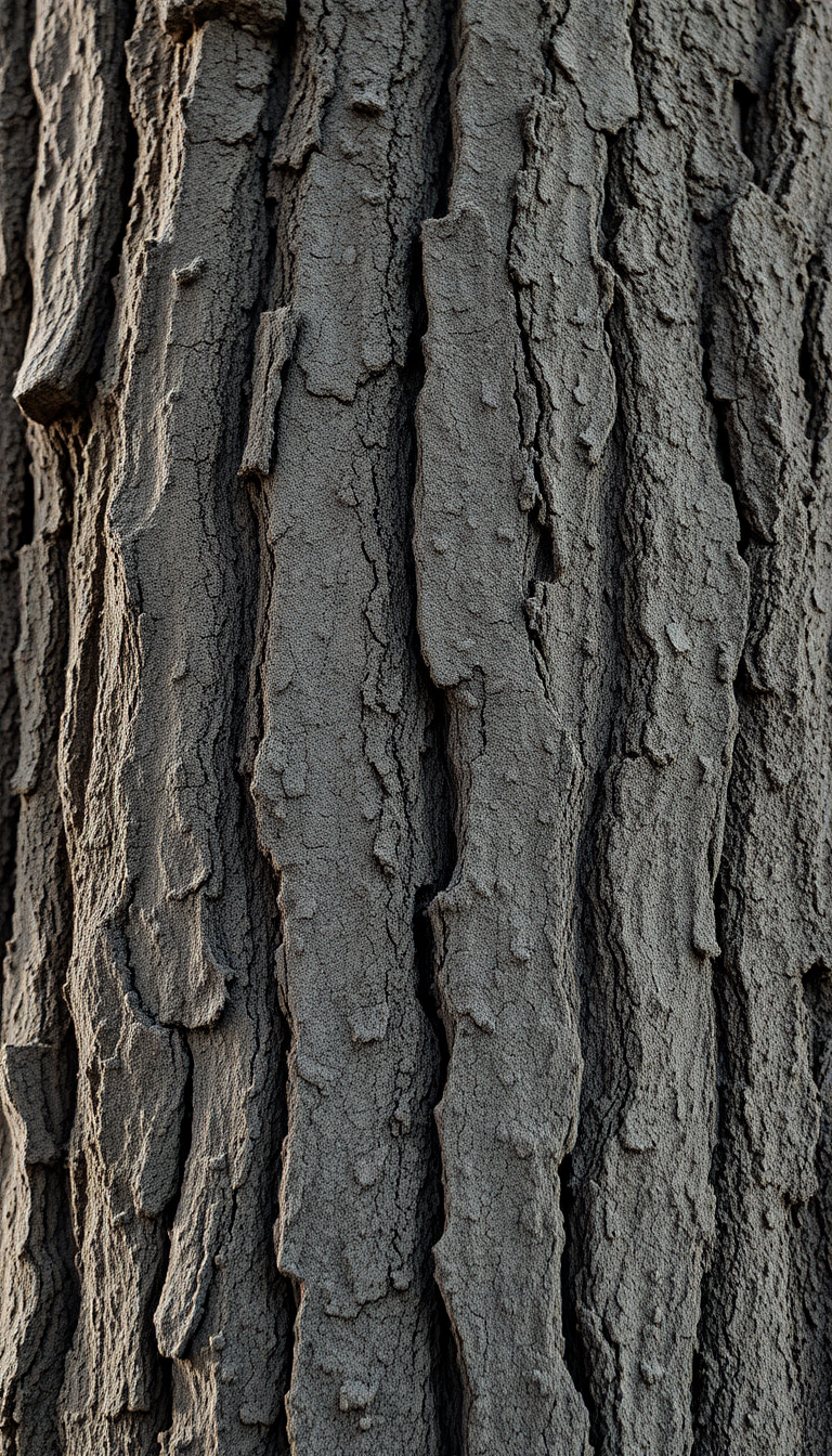 Charming Lines Macro Texture Bark Photorealistic Wallpaper