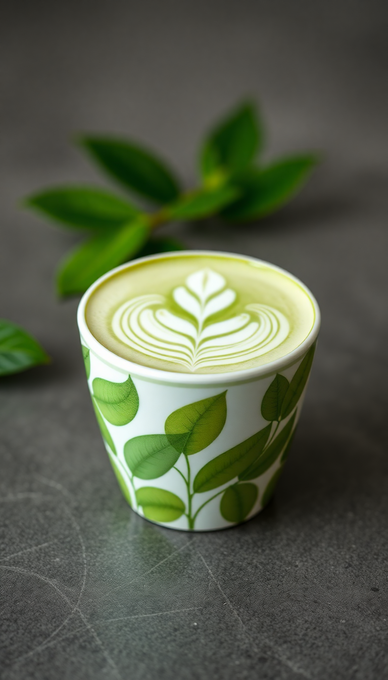 Ultimate Retro Matcha Latte Art Wallpaper