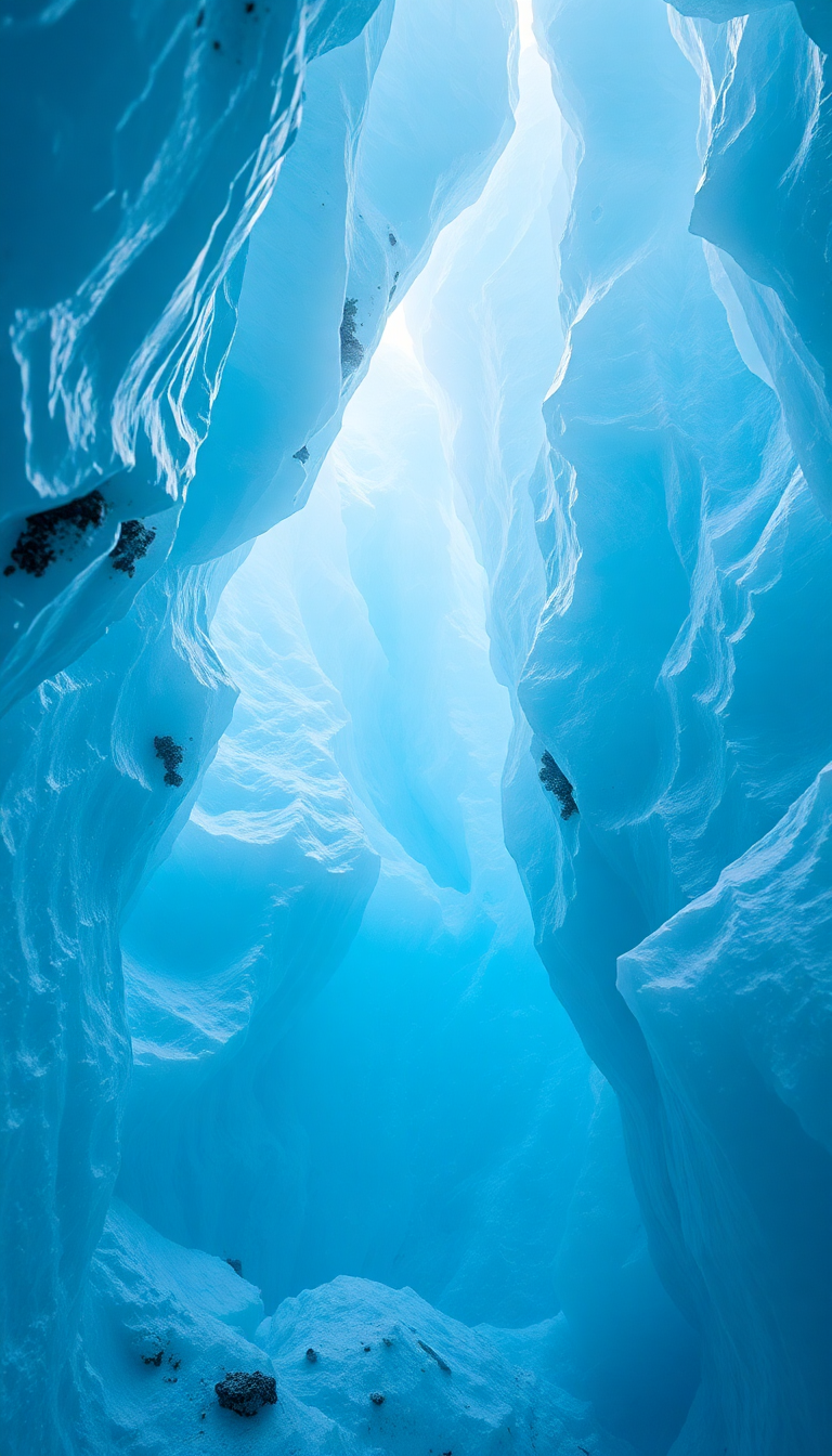 Glacial Ice Cave Fantastical HD Wallpaper