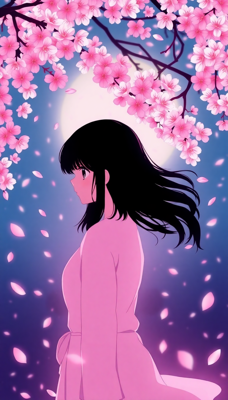 Noble Anime Falling Petals Blossom Anime Wallpaper