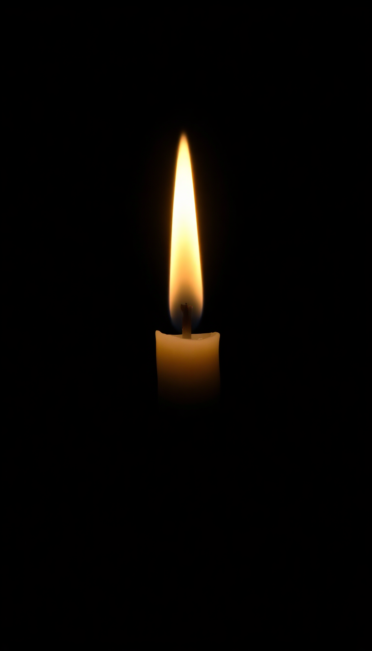 Sleek Lush Single Candle Flame Wallpaper