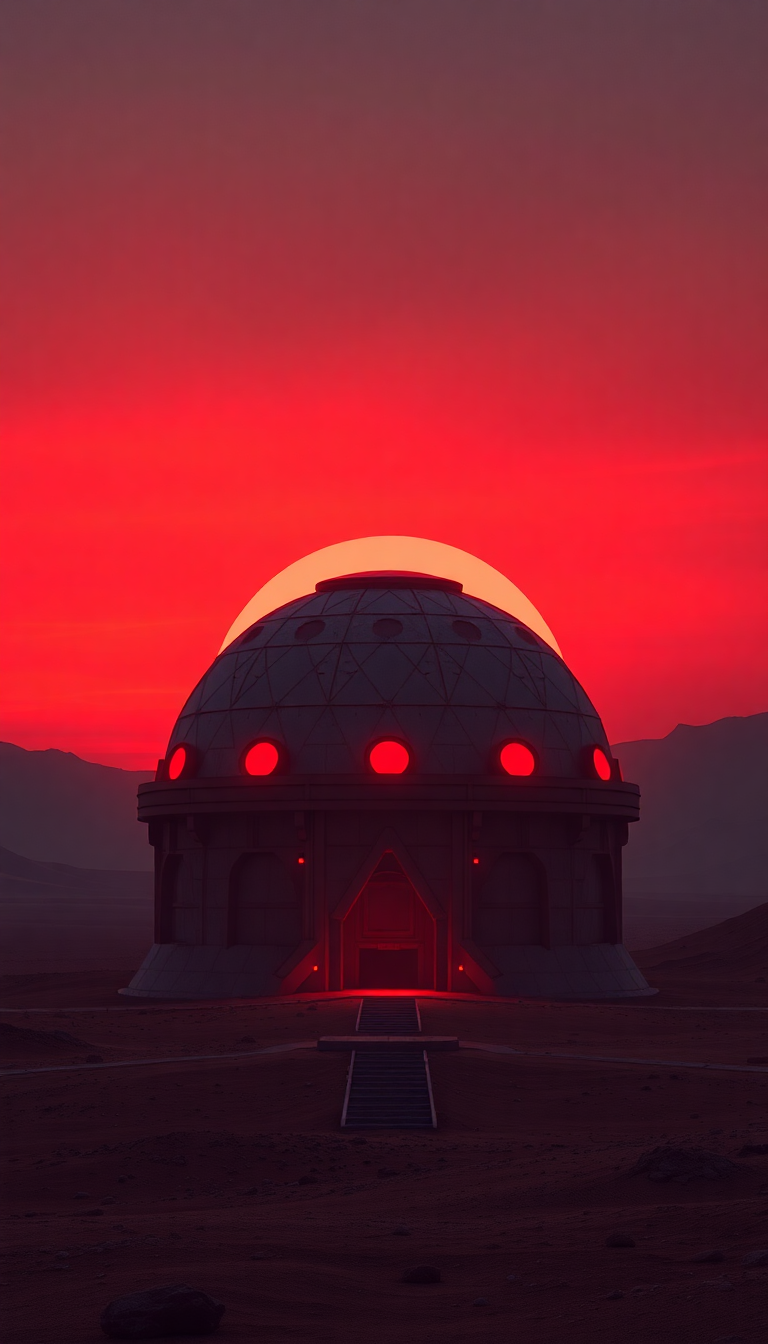 Deep Dome Sunset Red Sky Wallpaper