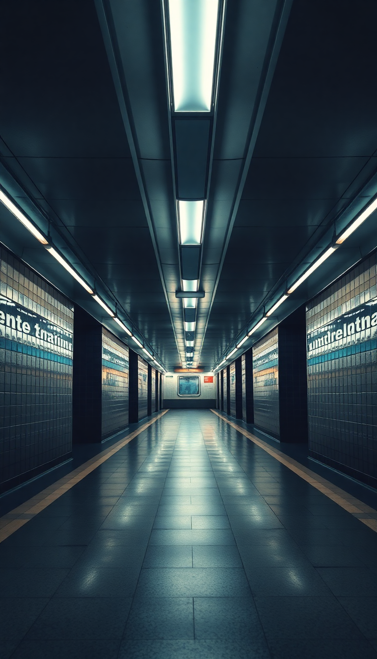 Station 3am Fluorescent Lights Cyberpunk Select Wallpaper