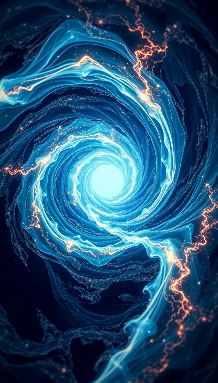 Vibrant Tropical Wormhole Portal Swirling Wallpaper