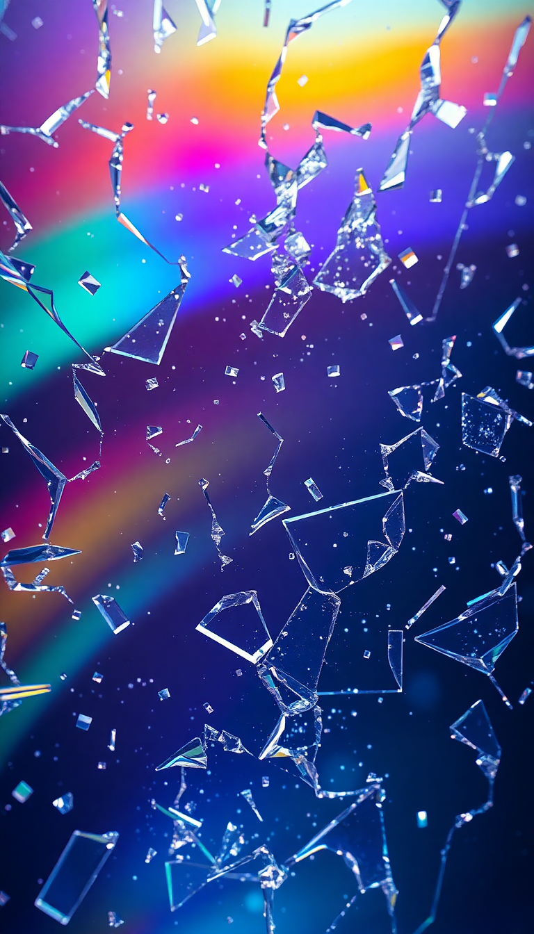 Abstract Brilliant Shattered Glass Prism Wallpaper