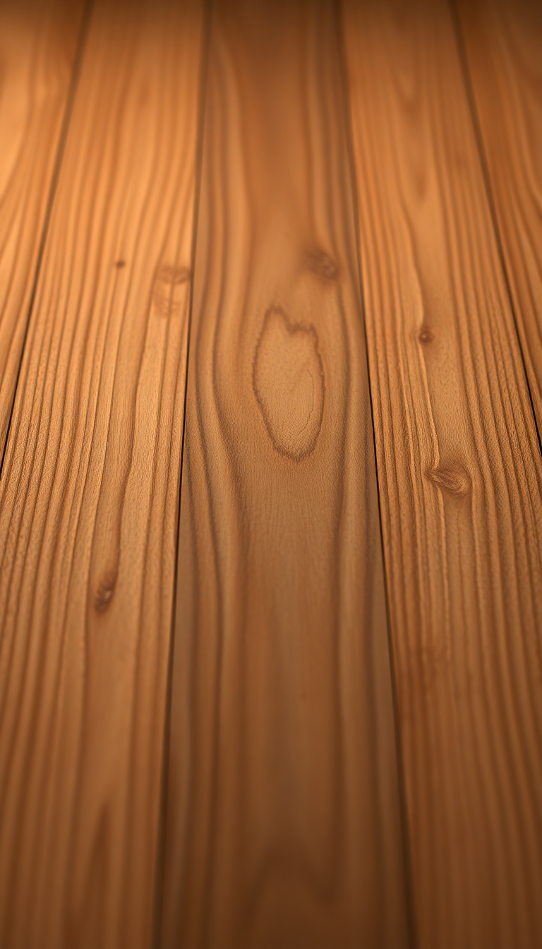 Wood Grain Polished Texture Warm Photorealistic Wallpaper
