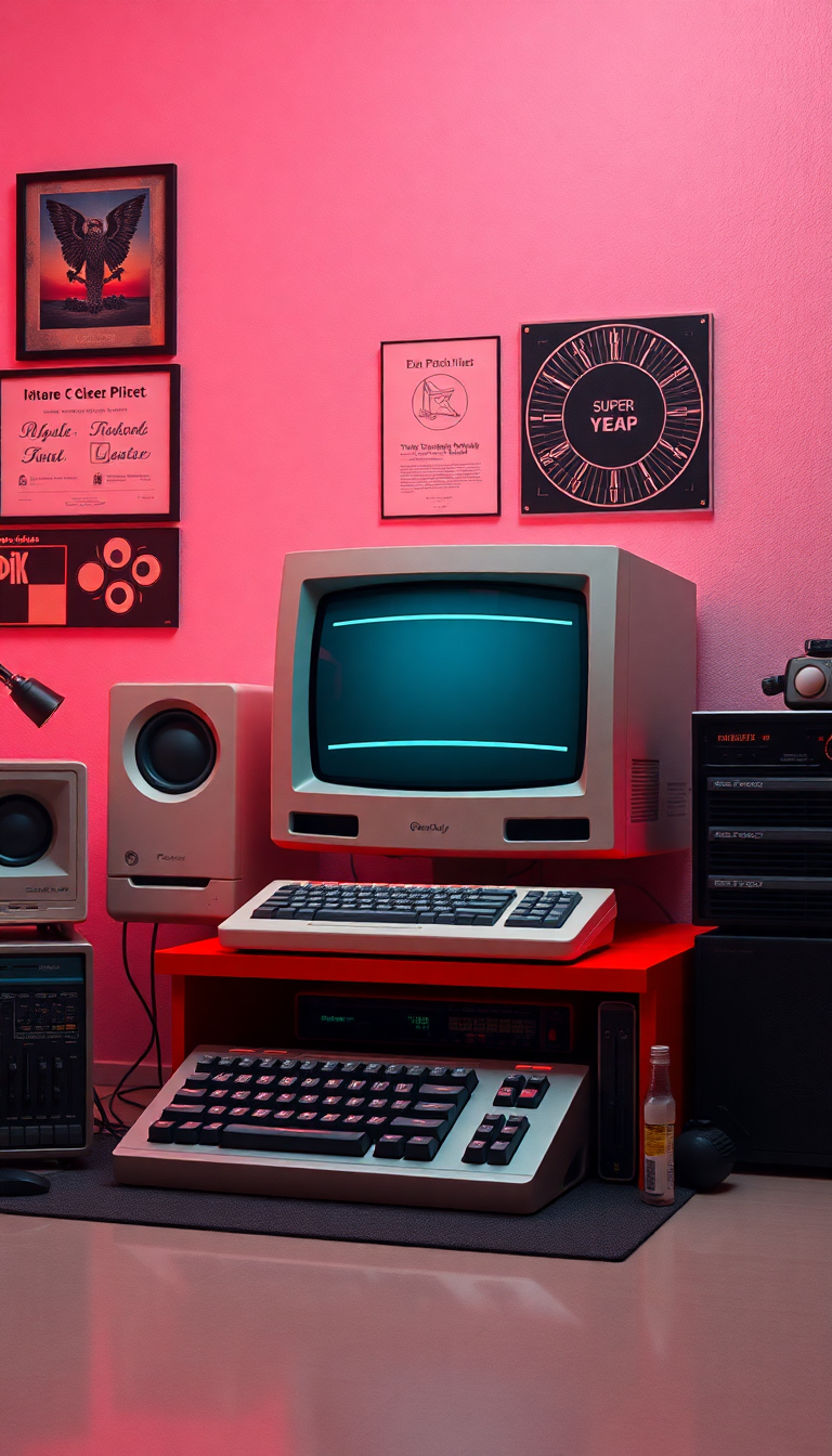Baroque Setup 90s Aesthetic Nostalgia Wallpaper