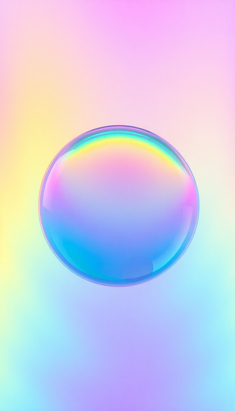 Exquisite Bubble Macro Rainbow Iridescent Aesthetic Wallpaper