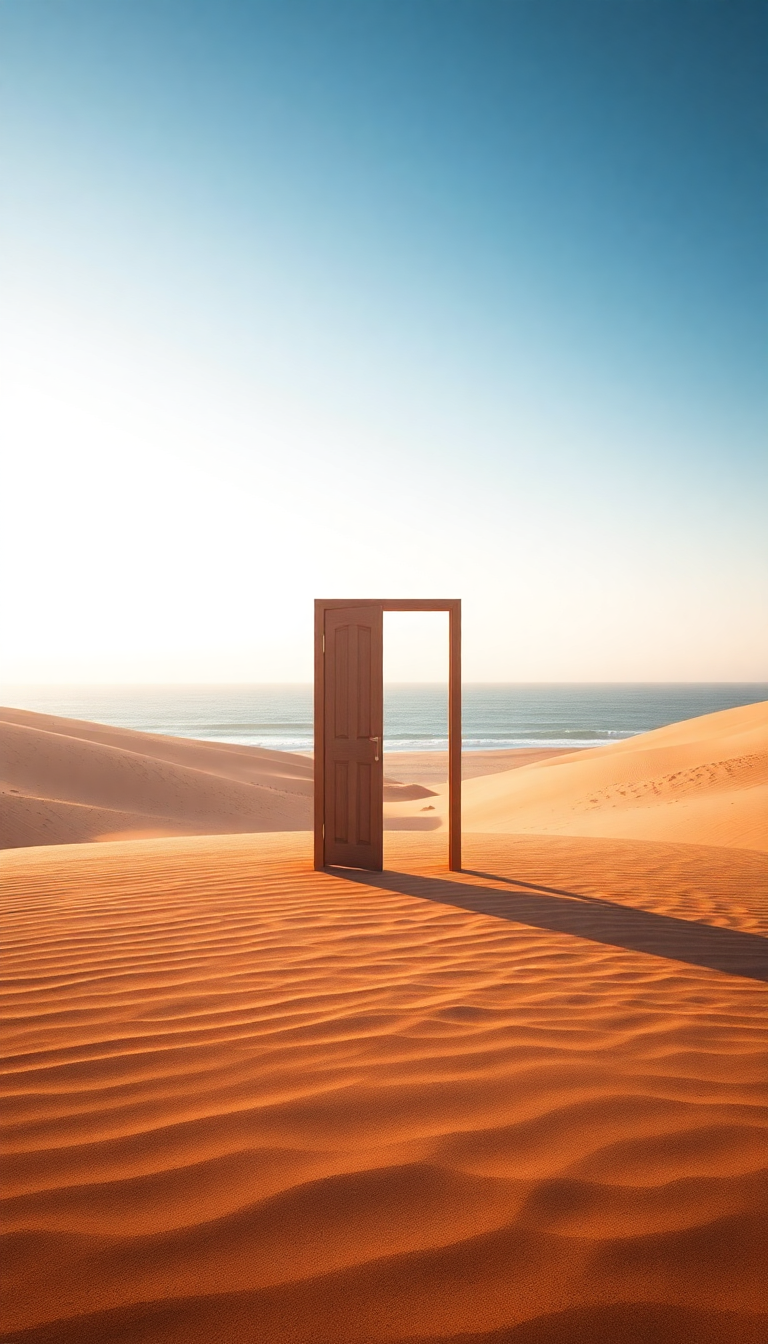 Tropical Door Alone Opening Digital art Wallpaper