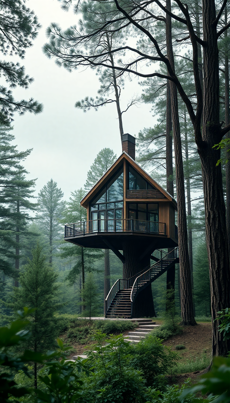 Alpine Forest Design Modern Luxury Photorealistic Wallpaper