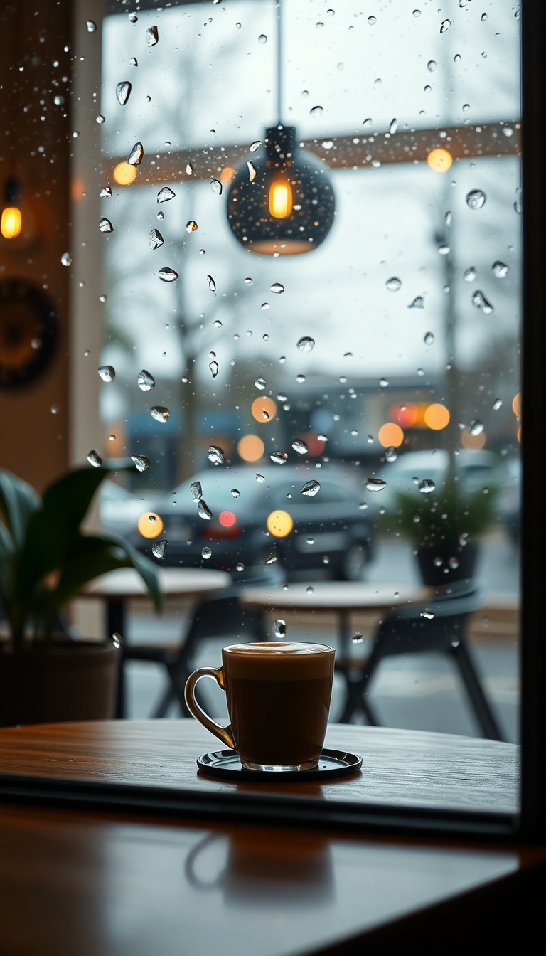 Window Rain Outside Cozy Aesthetic Super Wallpaper