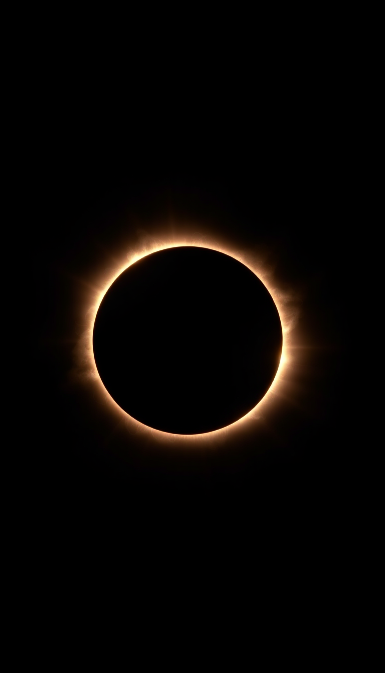 Holographic Striking Solar Eclipse Corona Wallpaper