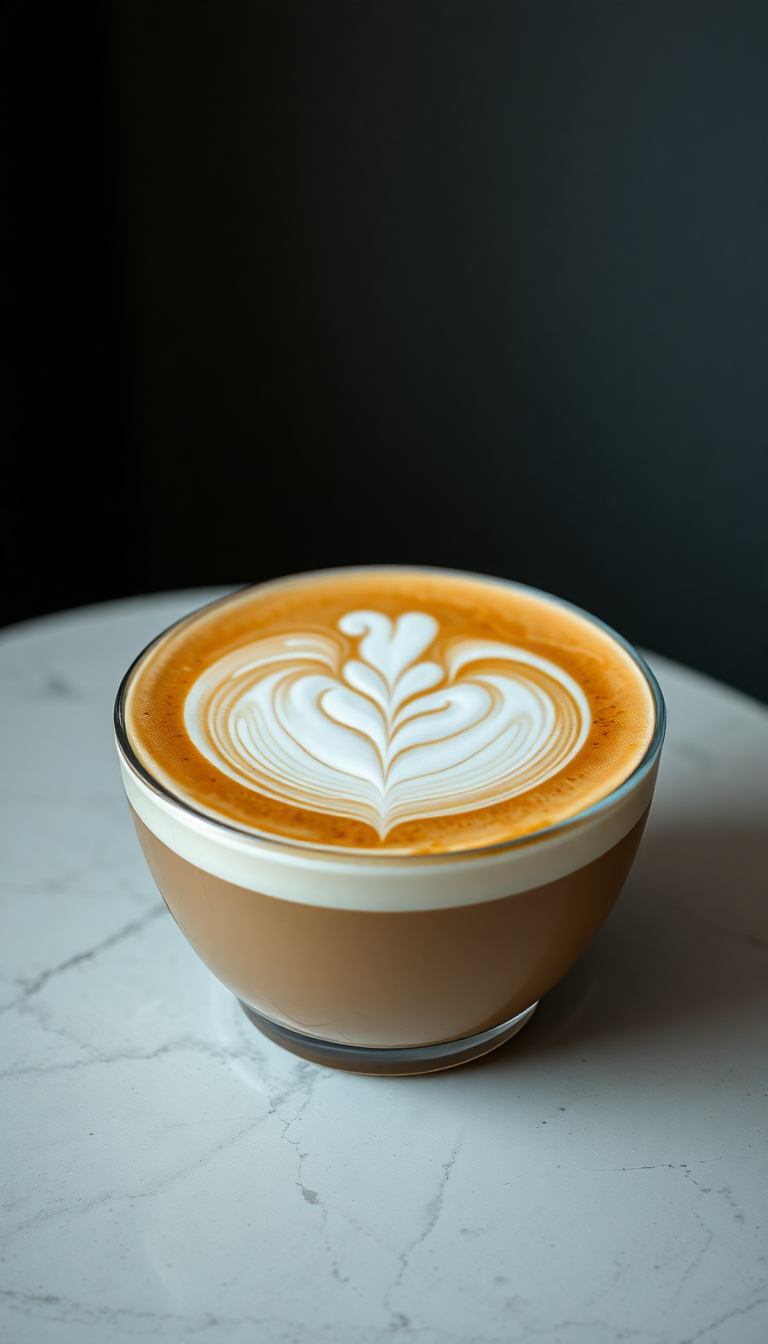 Perfect Latte Art Swan Milk Foam Photorealistic Max Wallpaper