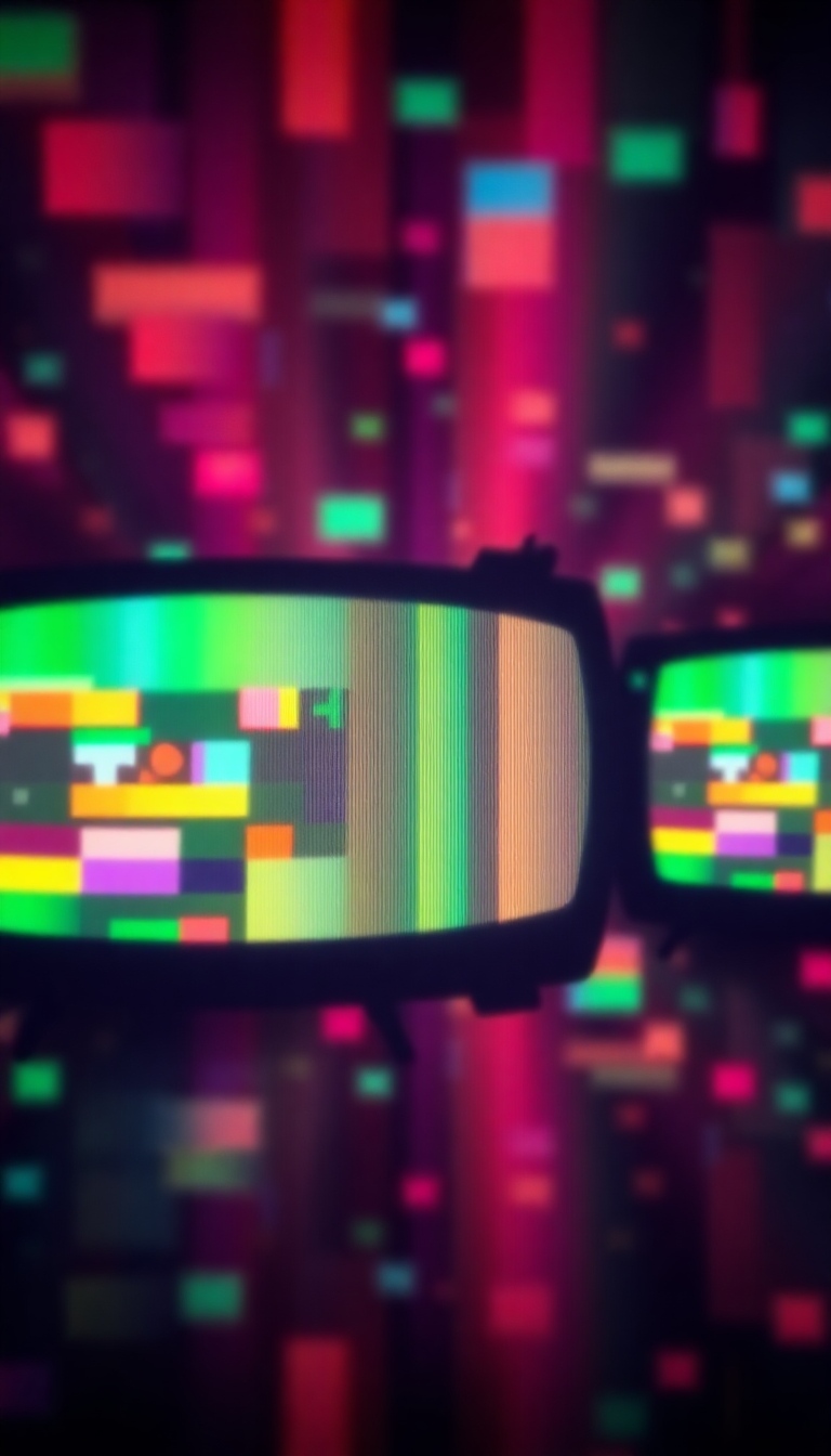 Romantic Television Static Colorful Noise Digital art Wallpaper
