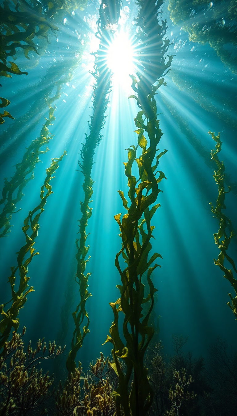 Nature Forest Underwater Kelp Forest Wallpaper
