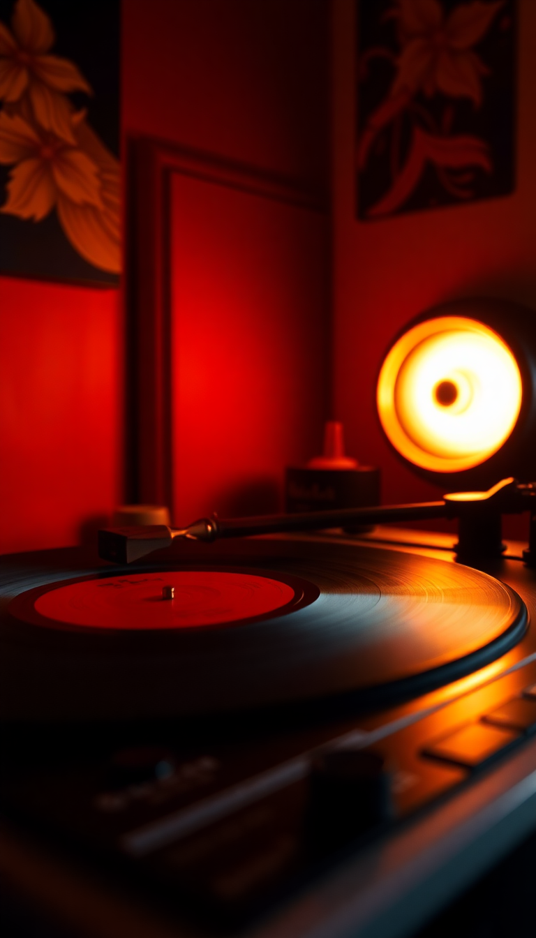Magnetic Lighting Warm Player Record Photorealistic Wallpaper