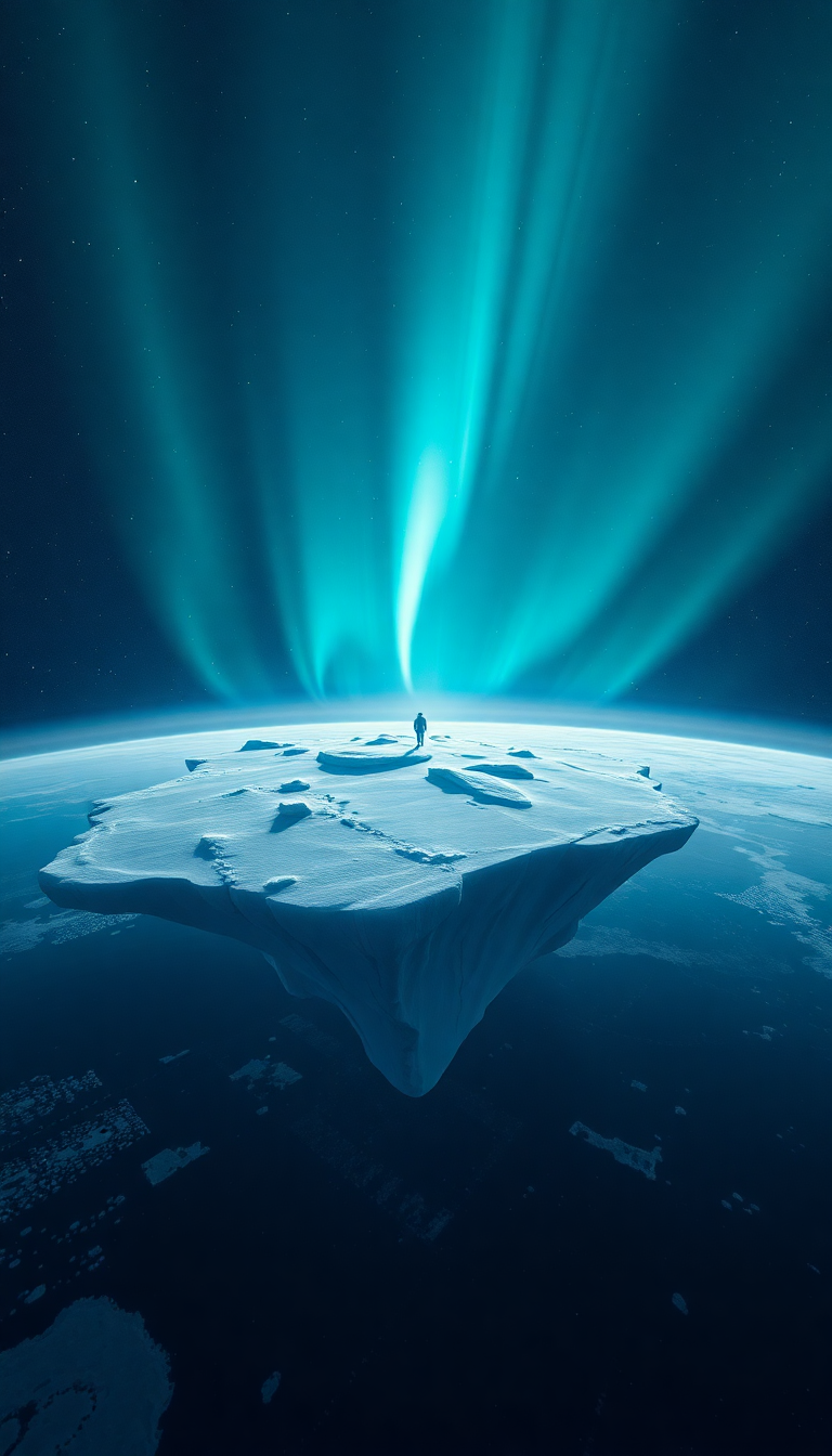 Captivating Abstract Lonely Satellite Orbiting Wallpaper