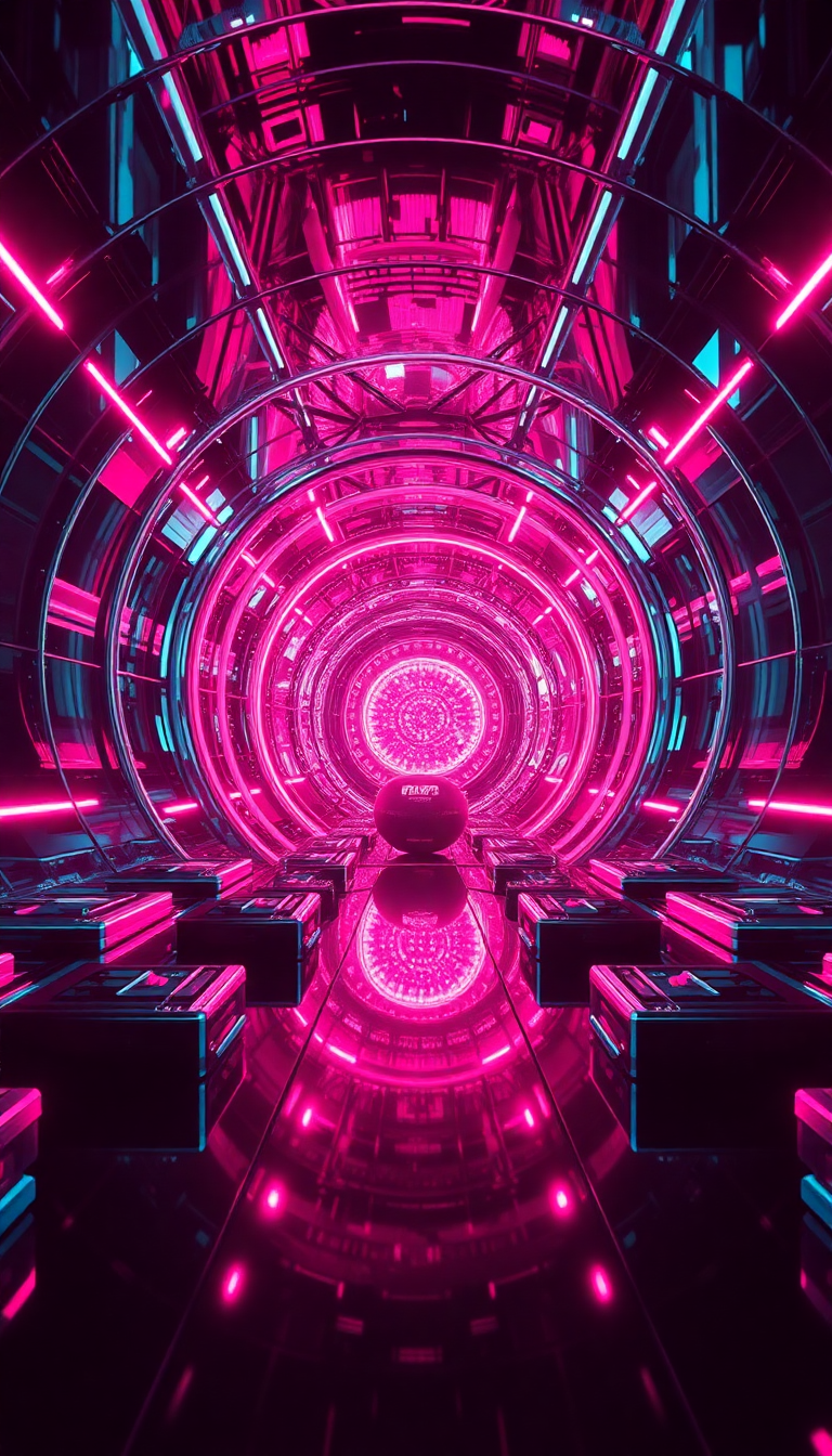 60s Vision Future Chrome Cyberpunk Enhanced Wallpaper