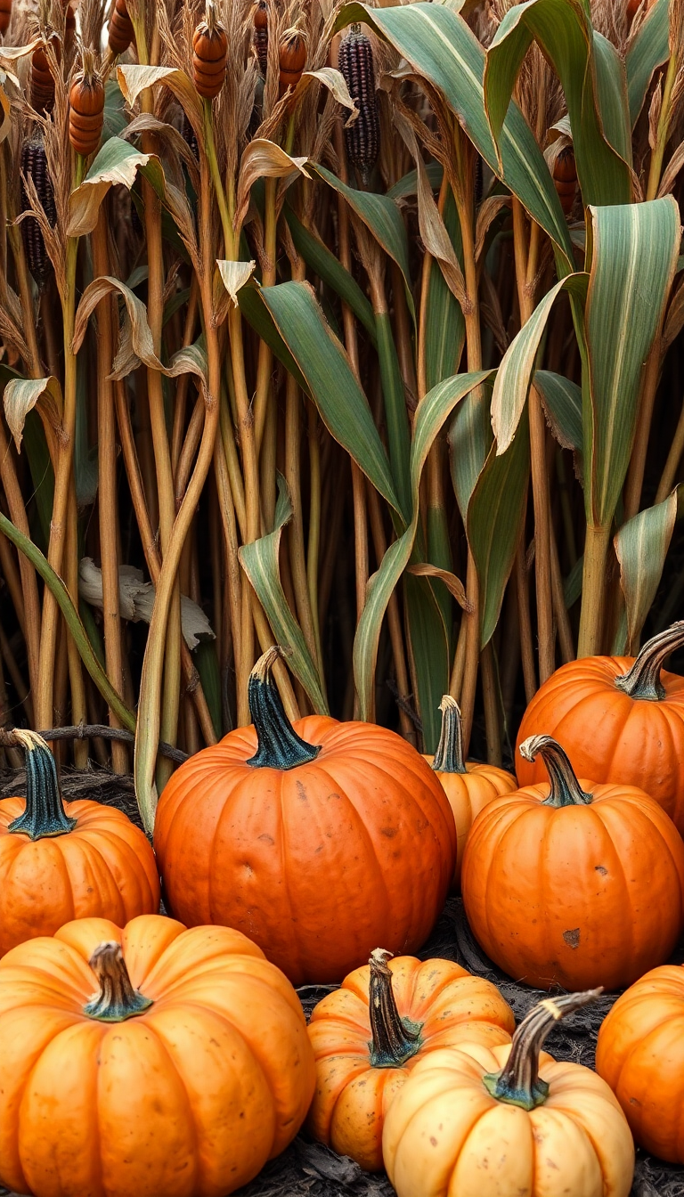 Autumn Harvest Pumpkins Oceanic HD Wallpaper