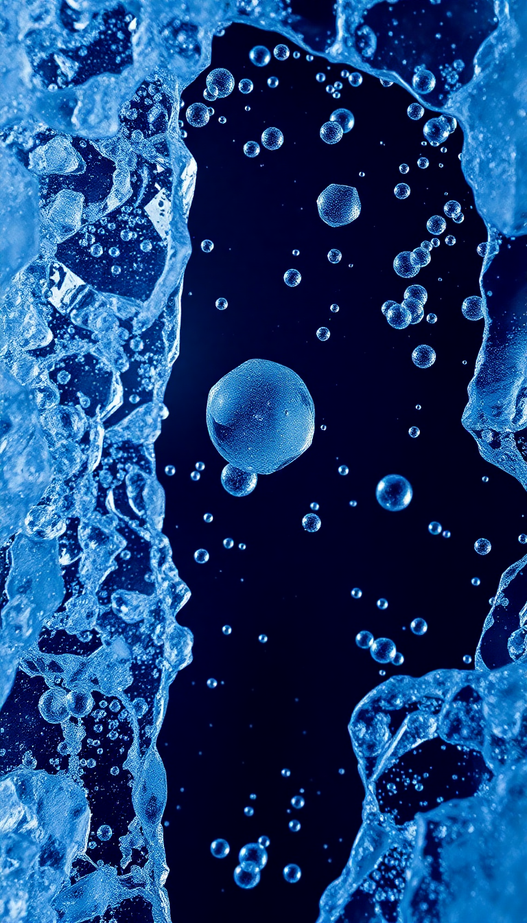 Grand Metallic Ice Texture Frozen Wallpaper