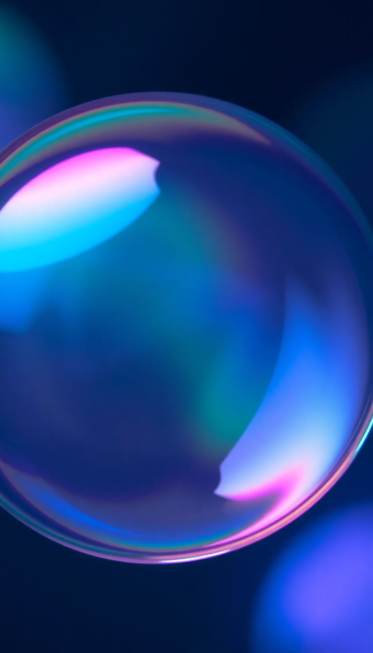 Soap Bubble Macro Rainbow Iridescent Patterns Aesthetic Mega Wallpaper