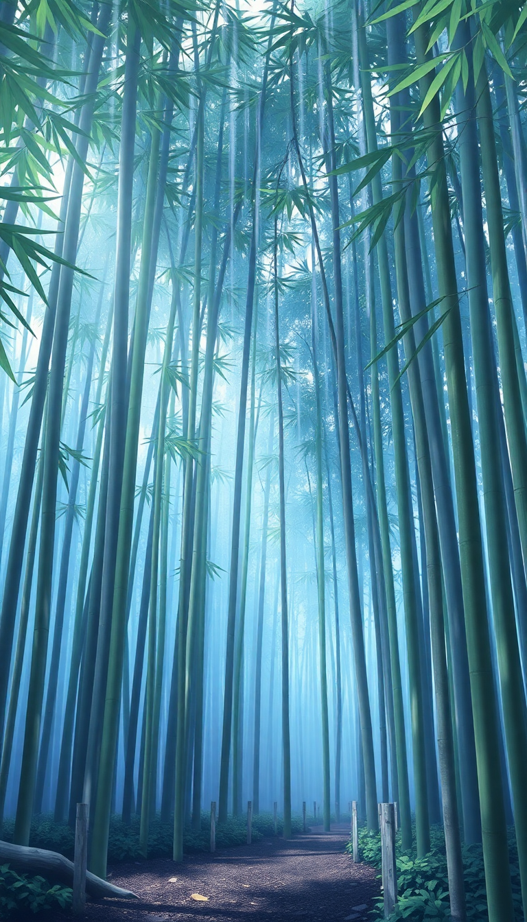 Neon Forest Rain Anime Peaceful Anime Wallpaper