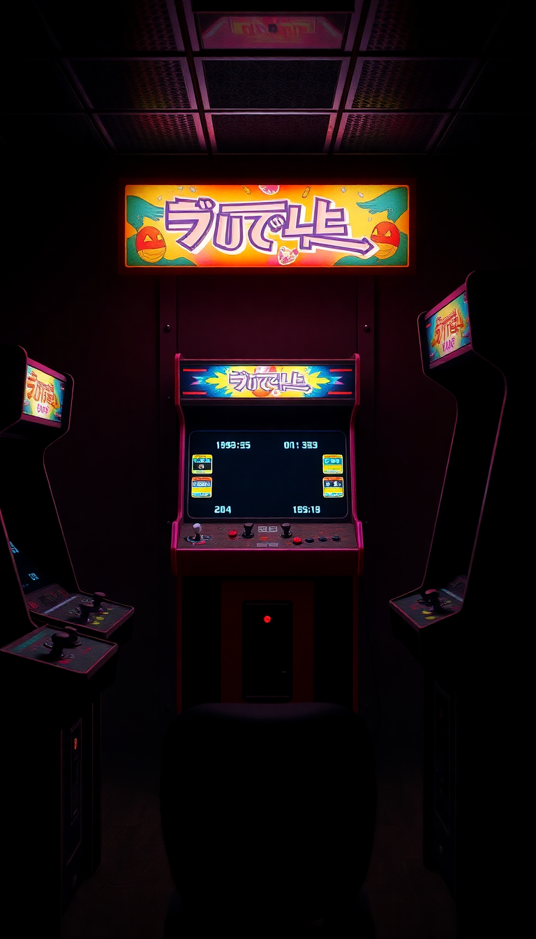 Magnificent Room Dark Machines Arcade Photorealistic Wallpaper