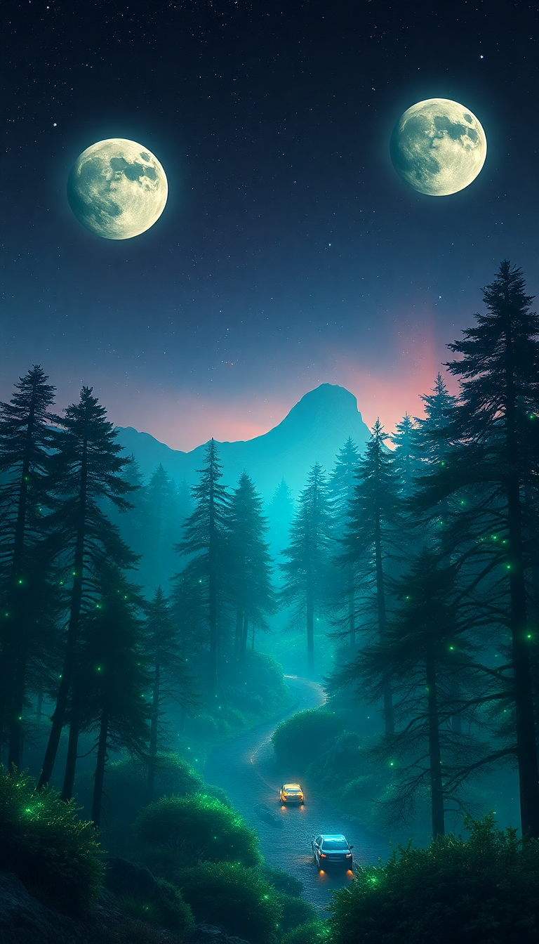 Pure Planet With Two Moons Wallpaper