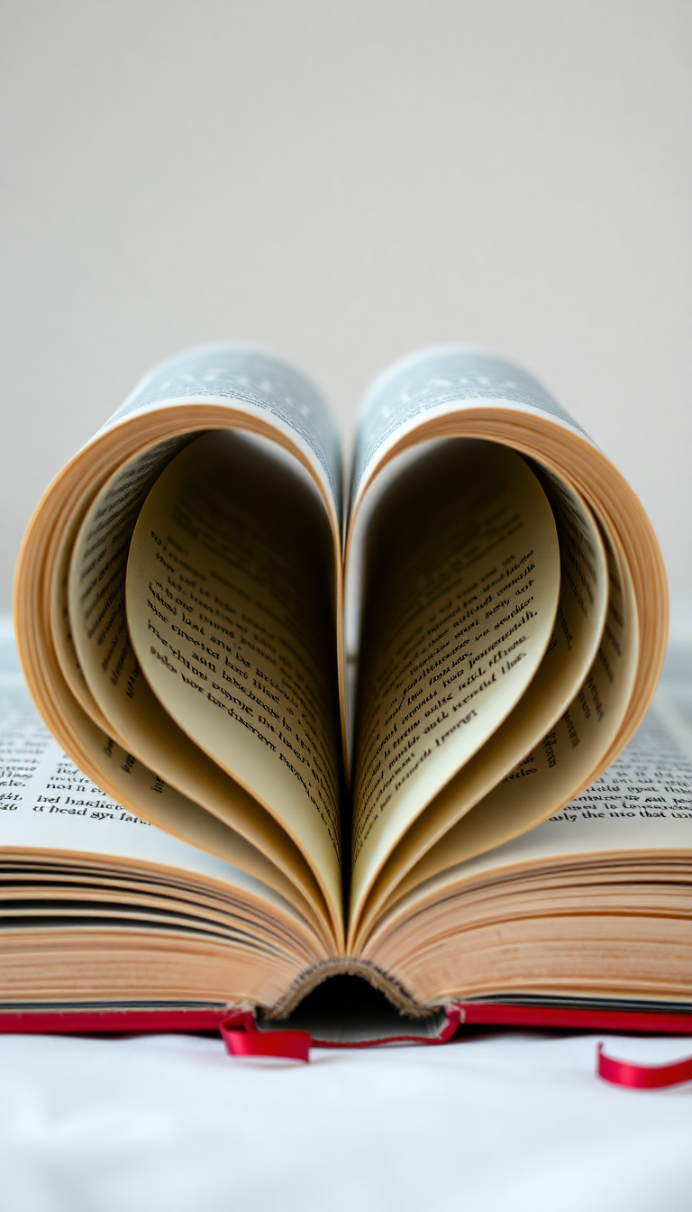 Moody Pages Heart Shape Romantic Aesthetic Wallpaper