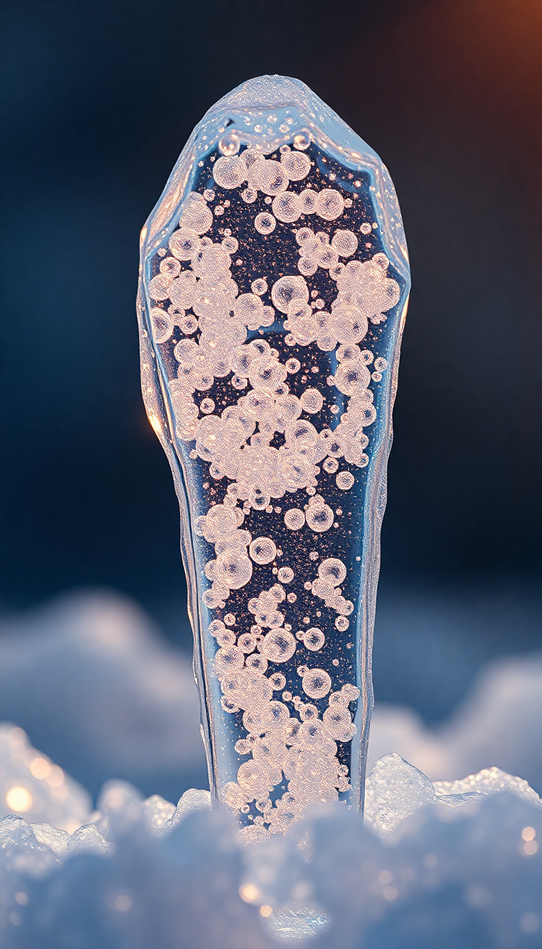 Frozen Bubbles Trapped Crystal Nature Exclusive Wallpaper