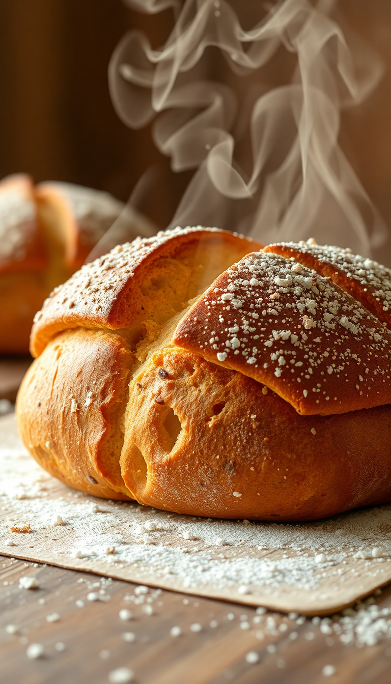 Bread Fresh Baked Steam Rising Artisan Photorealistic Max Wallpaper