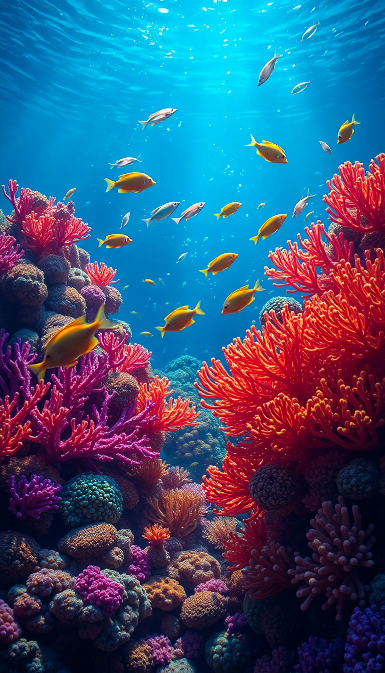 Coral Reef Vibrant Fish Tropical Paradise Photorealistic Ultra Wallpaper