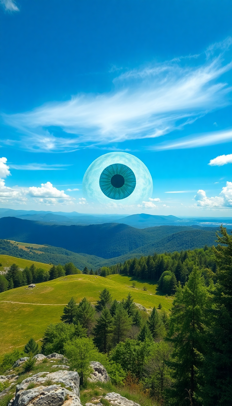 Captivating Eye In Sky Watching Digital art Wallpaper