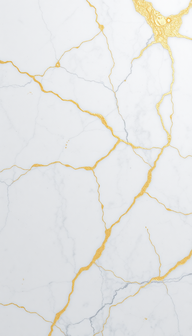 Elegant Mystic Marble Texture White Wallpaper