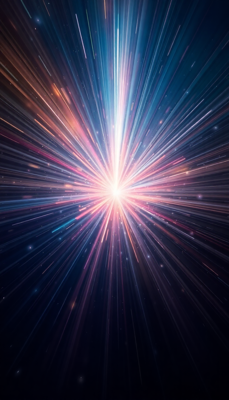 Star Emitting Beams Light Space Plus Wallpaper