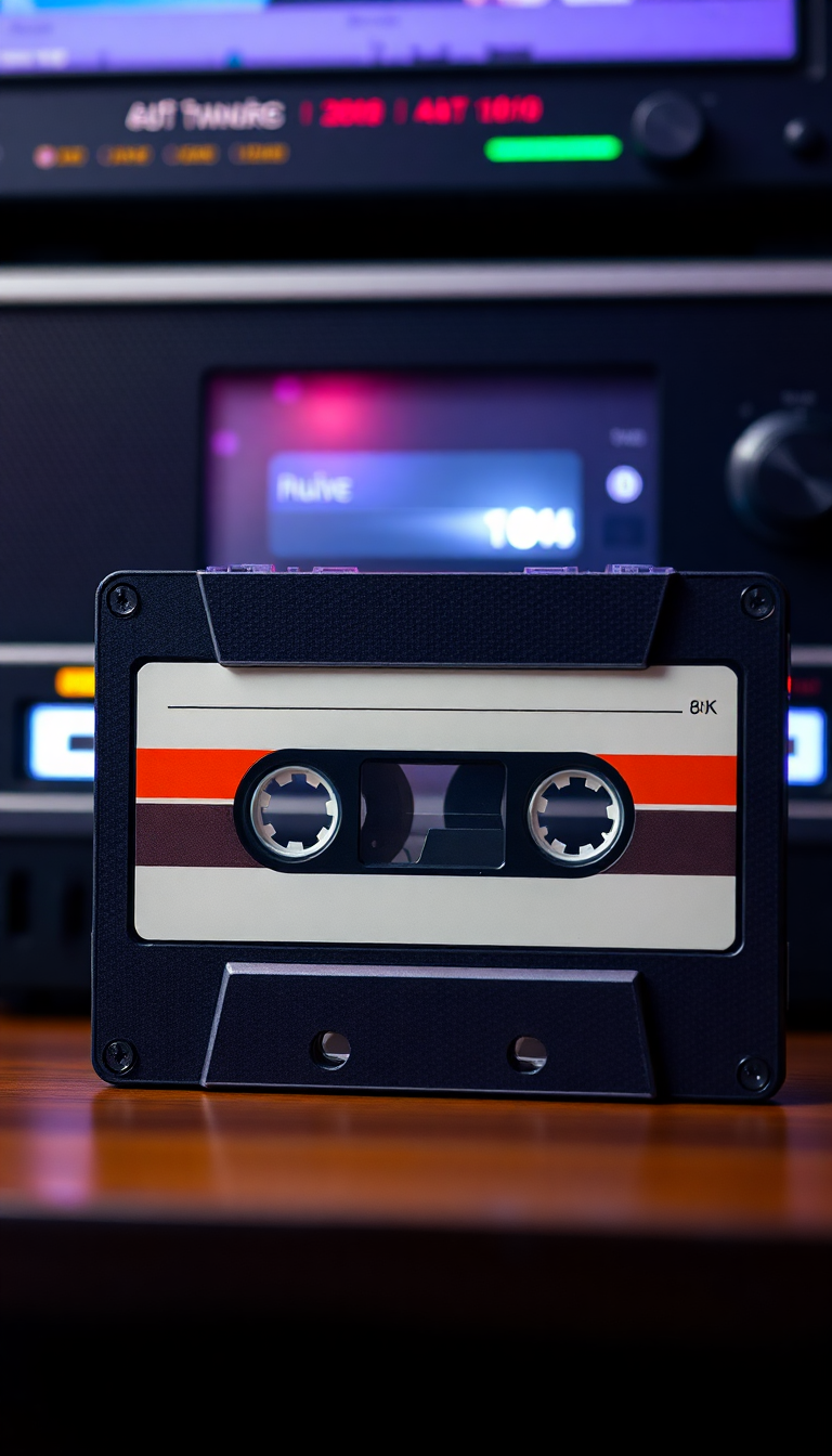 Pristine Tape Mixtape Retro Music Photorealistic Wallpaper